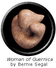 Woman of Guernica, stone sculpture by Bernie Segal