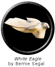 White Eagle, stone sculpture by Bernie Segal